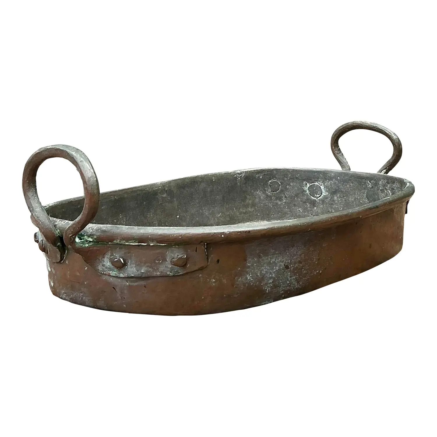 Vintage Patinated Copper Pan