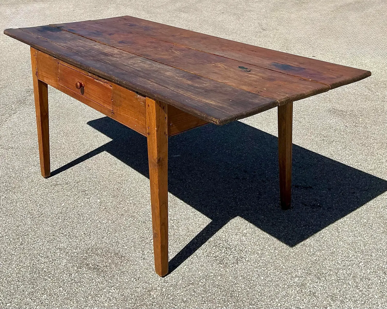 Vintage Plank Farm Table - Detail view
