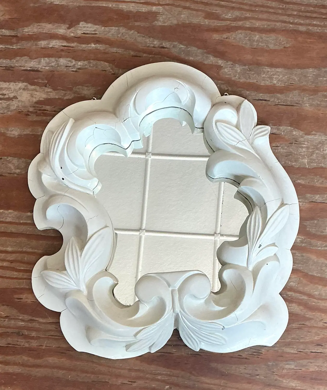 Vintage Plaster Molded Mirror After Serge Roche