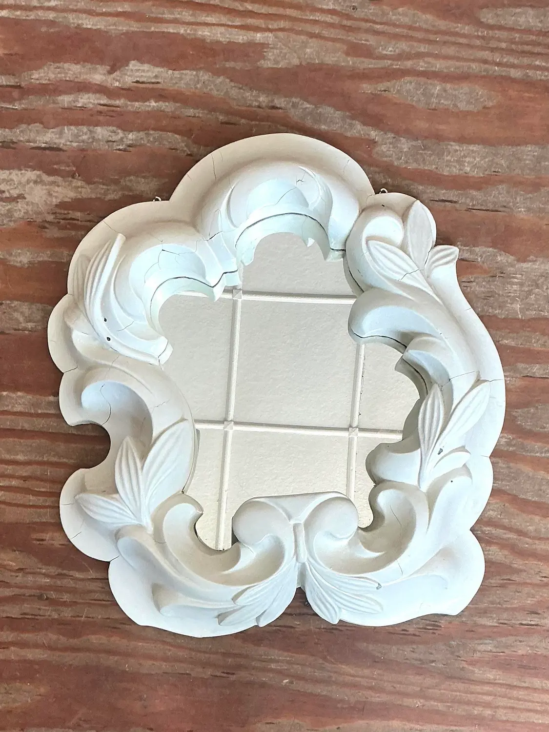 Vintage Plaster Molded Mirror After Serge Roche - Detail view