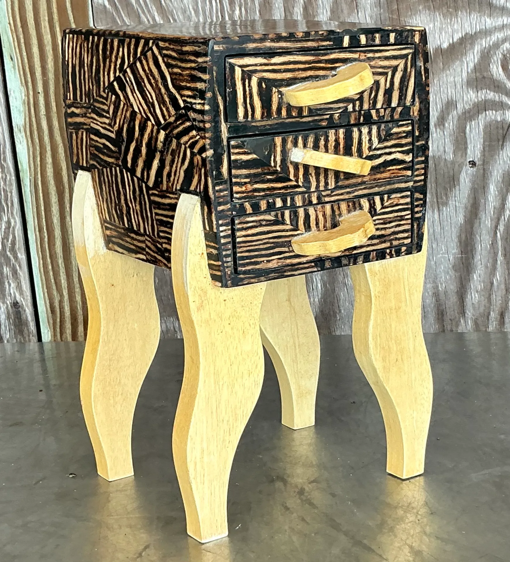 Vintage Postmodern Tabletop Set of Drawers  - Top view