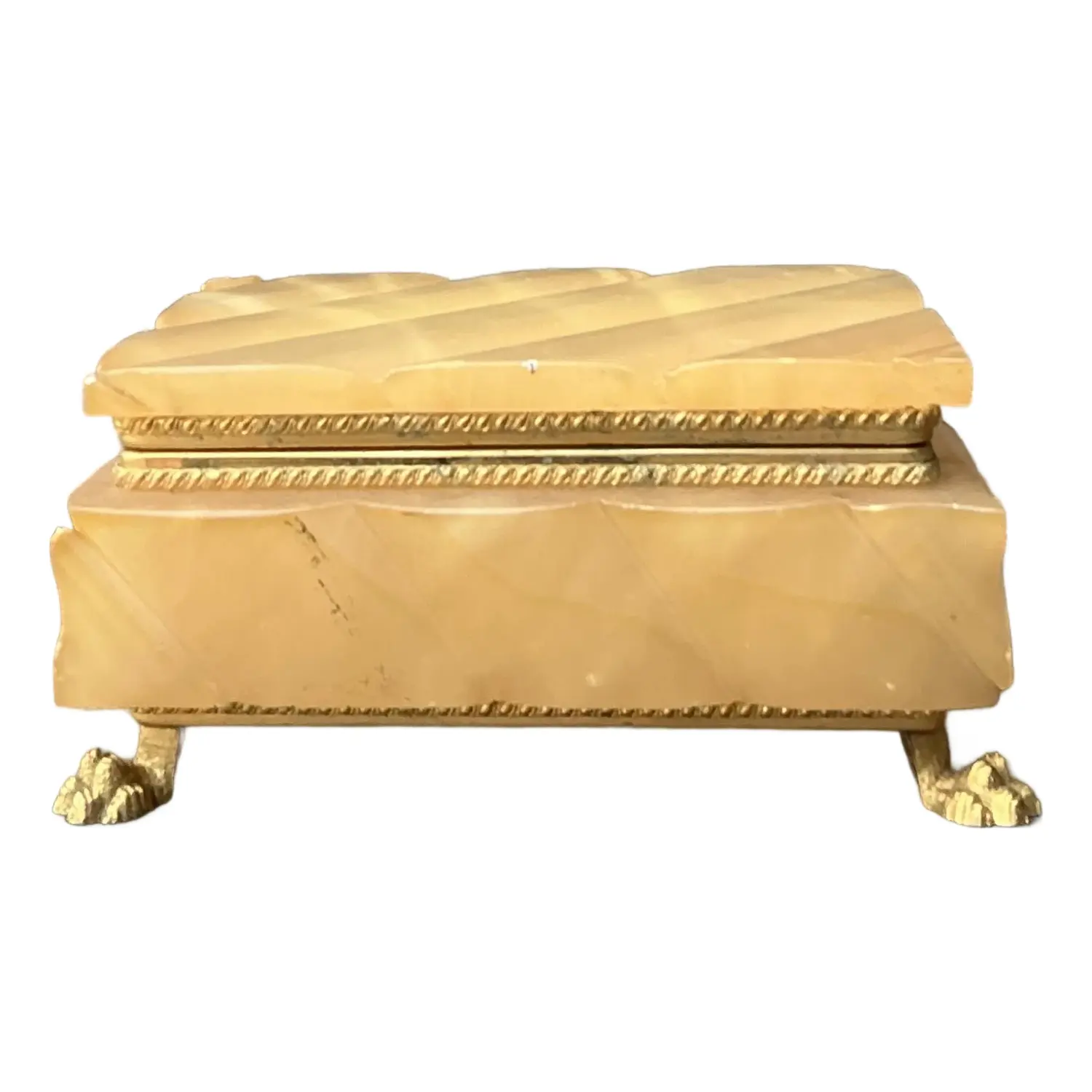 Vintage Quilted Onyx Box