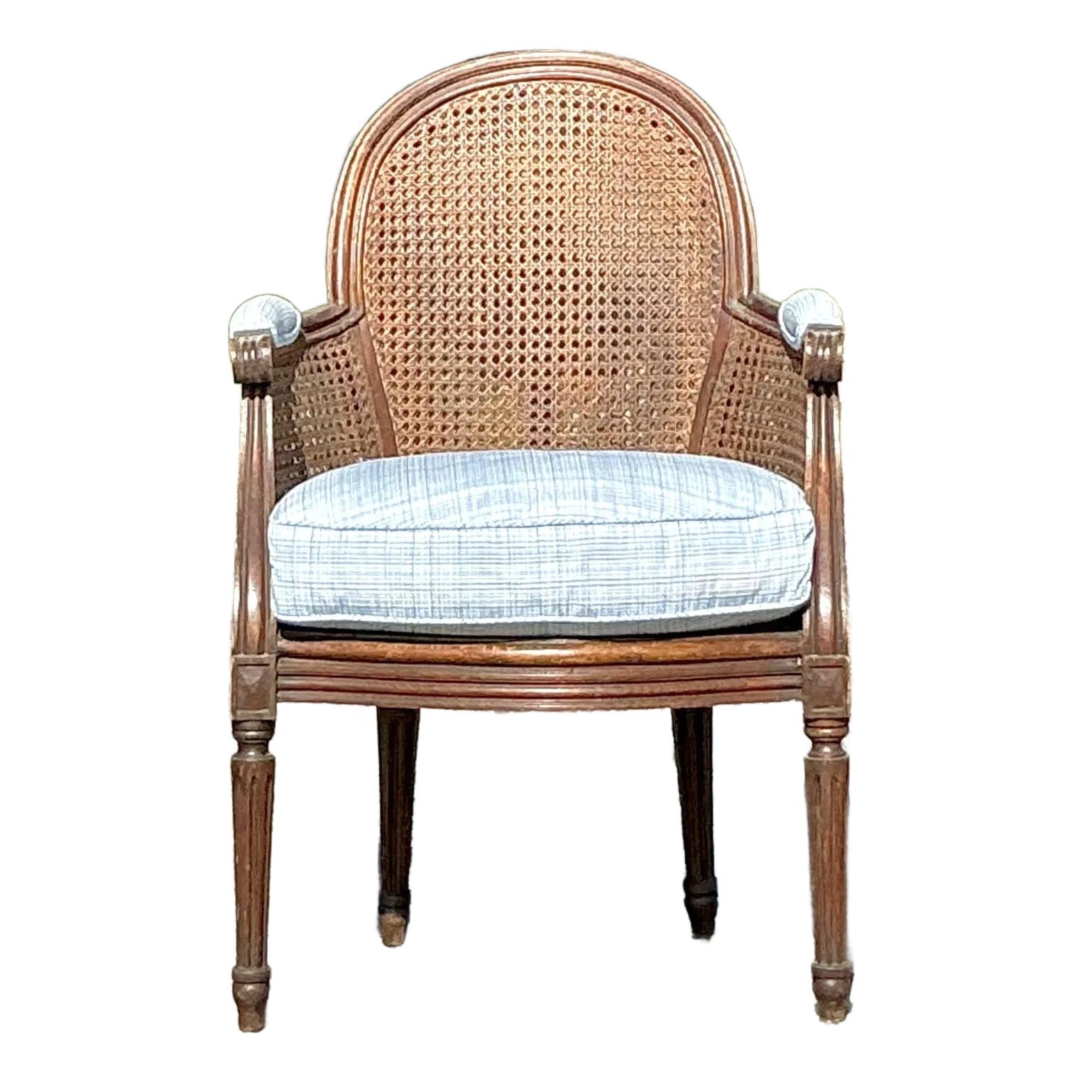 Vintage Regency Cane Fireside Bergere Chair