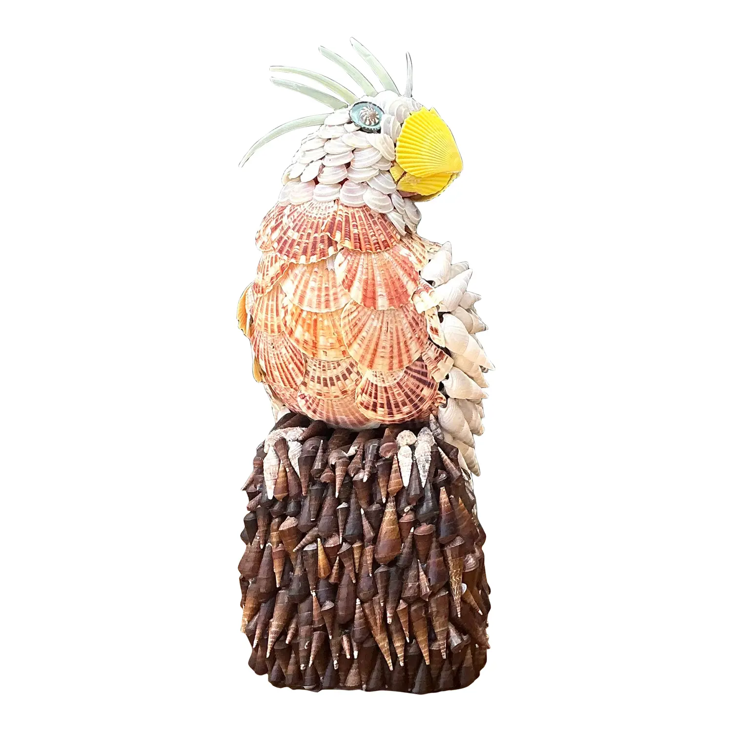 Vintage Shell Encrusted Cockatoo