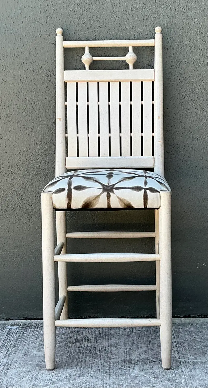 Vintage Slat Counter Stools - Detail view