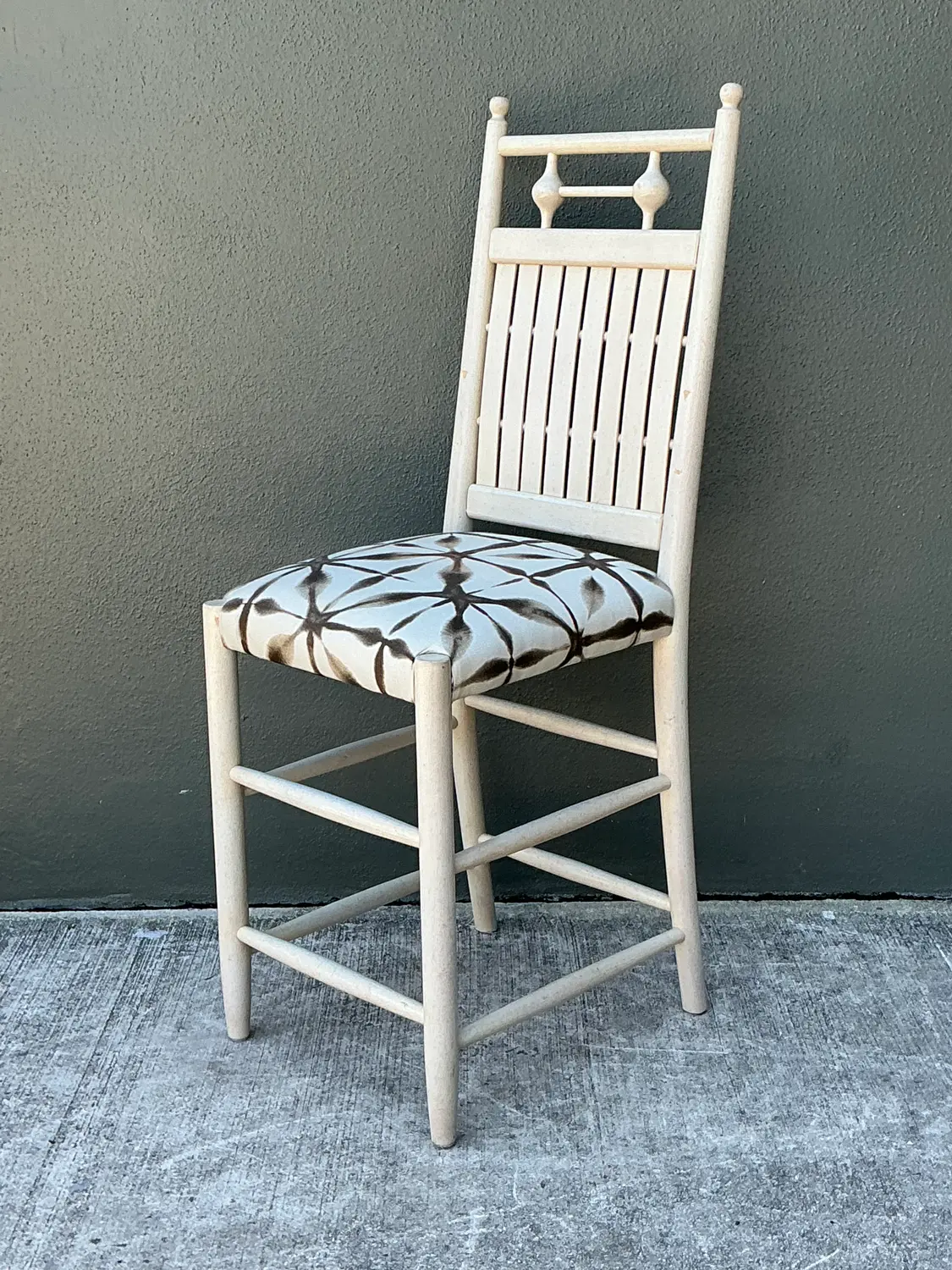 Vintage Slat Counter Stools - Side view