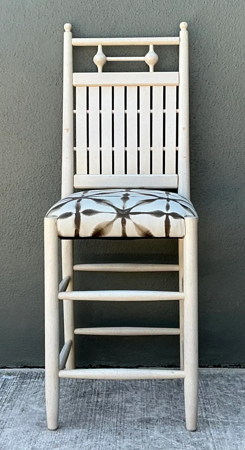 Vintage Slat Counter Stools - Top view