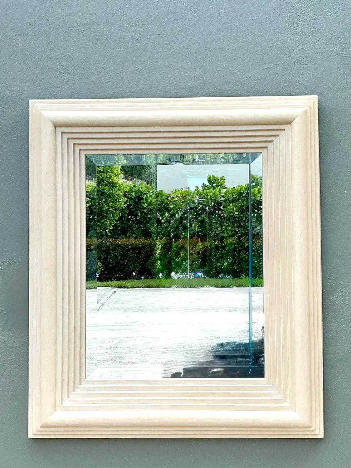 Vintage Stacked Wood Mirror - Detail view