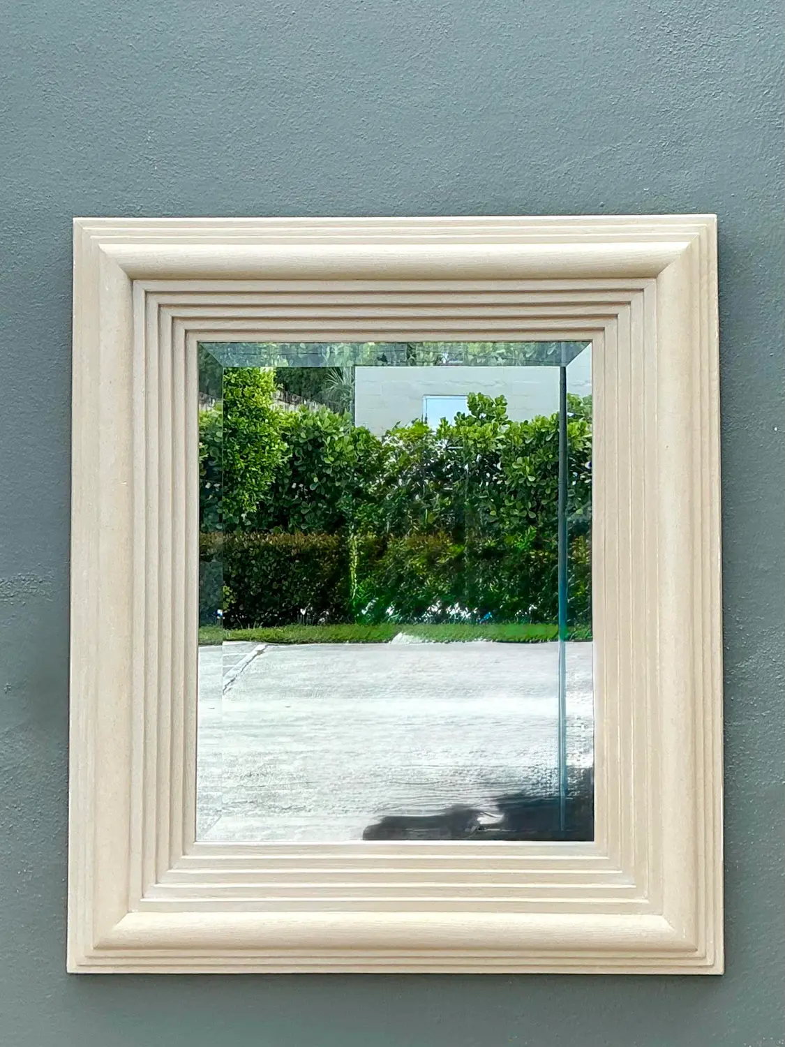 Vintage Stacked Wood Mirror - Top view