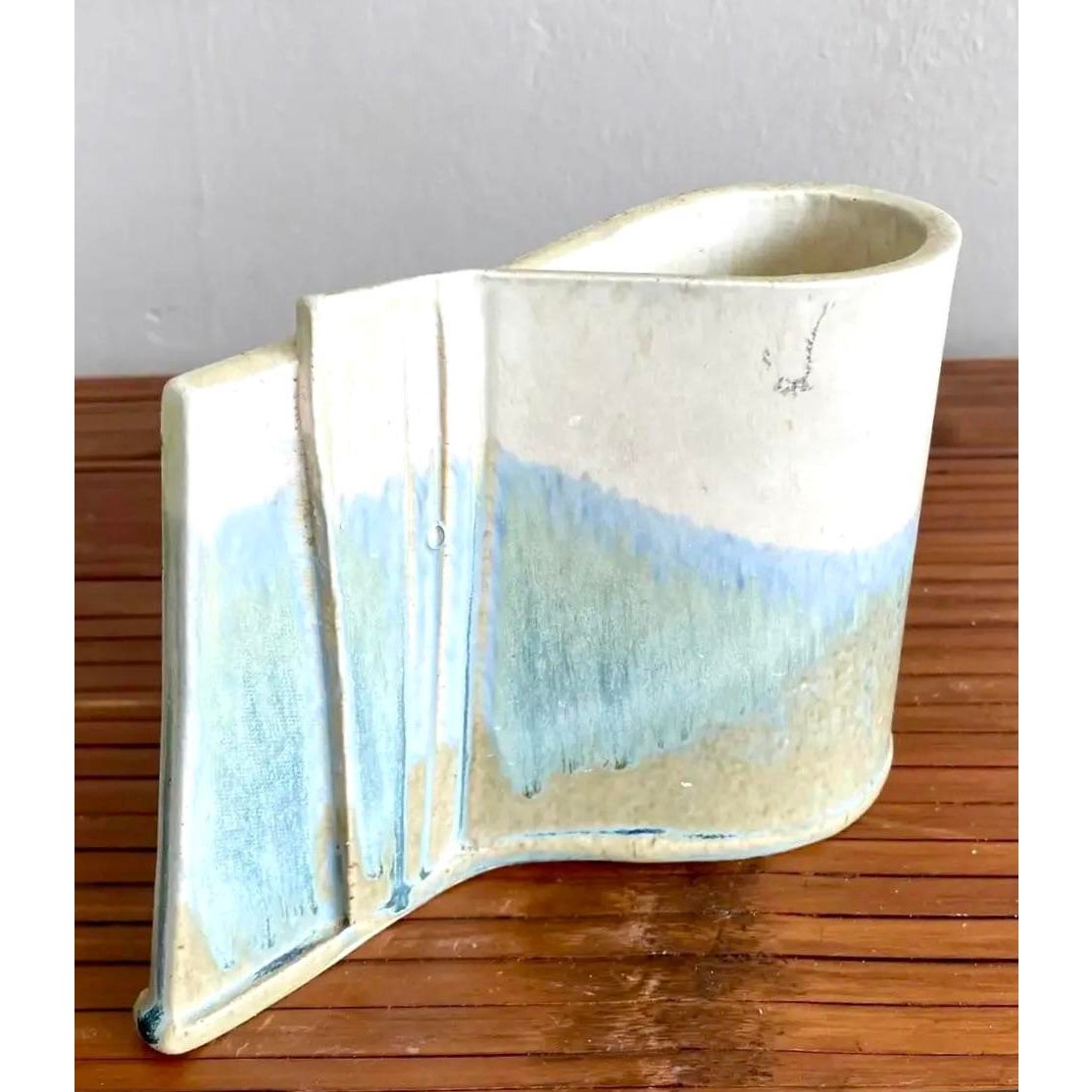 Vintage Studio Pottery Vase - Back view