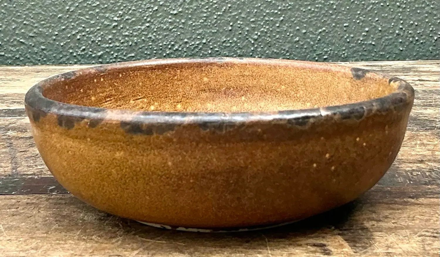 Vintage Styles Mid-Century Modern Glazed Ceramic Bowl - Back view
