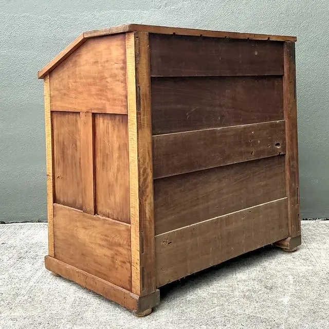 Vintage Tiger Maple Butlers Desk - Back view