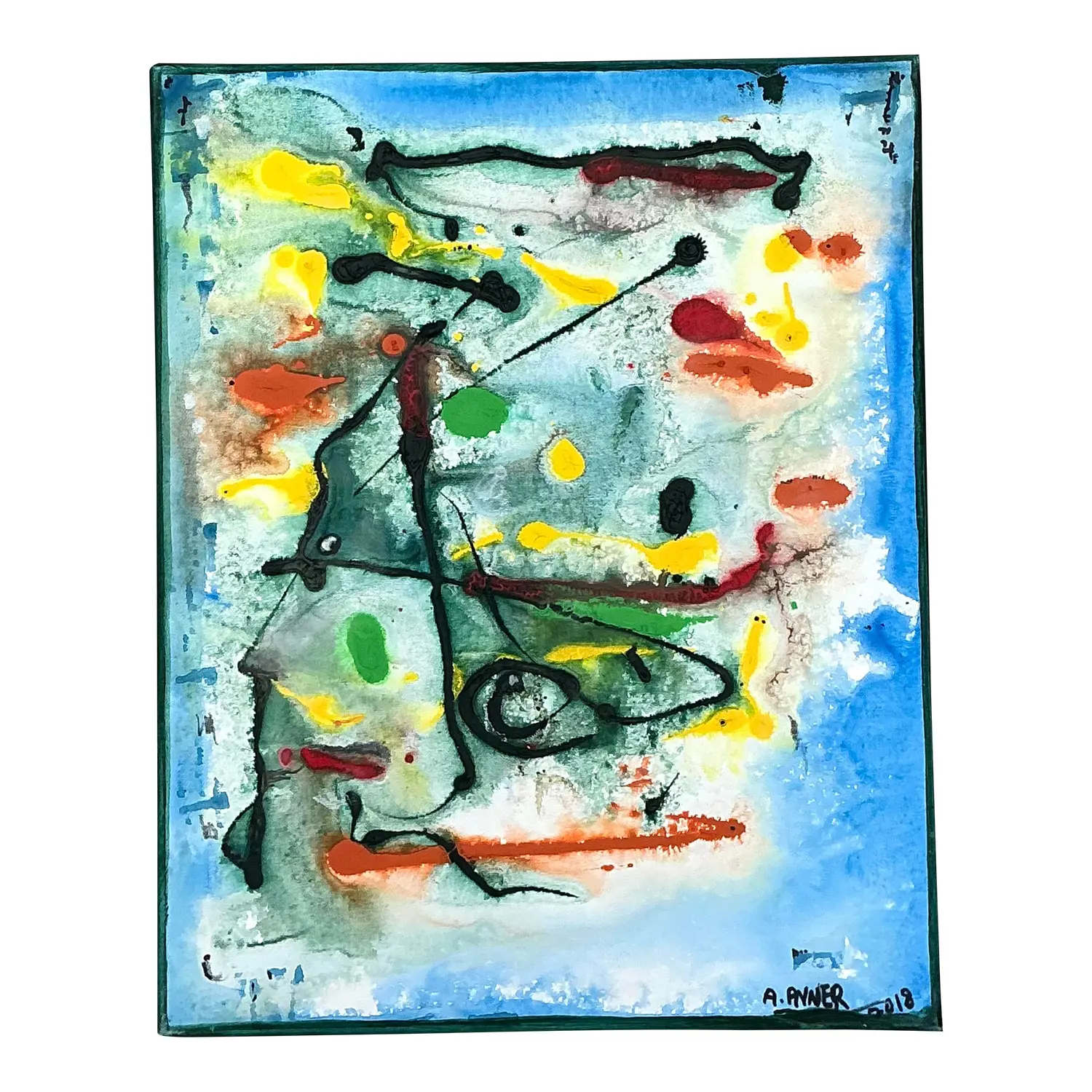 Vintage Vintage Original Abstract Oil Painting on CanvasOriginal Abstract Oil Painting on Canvas