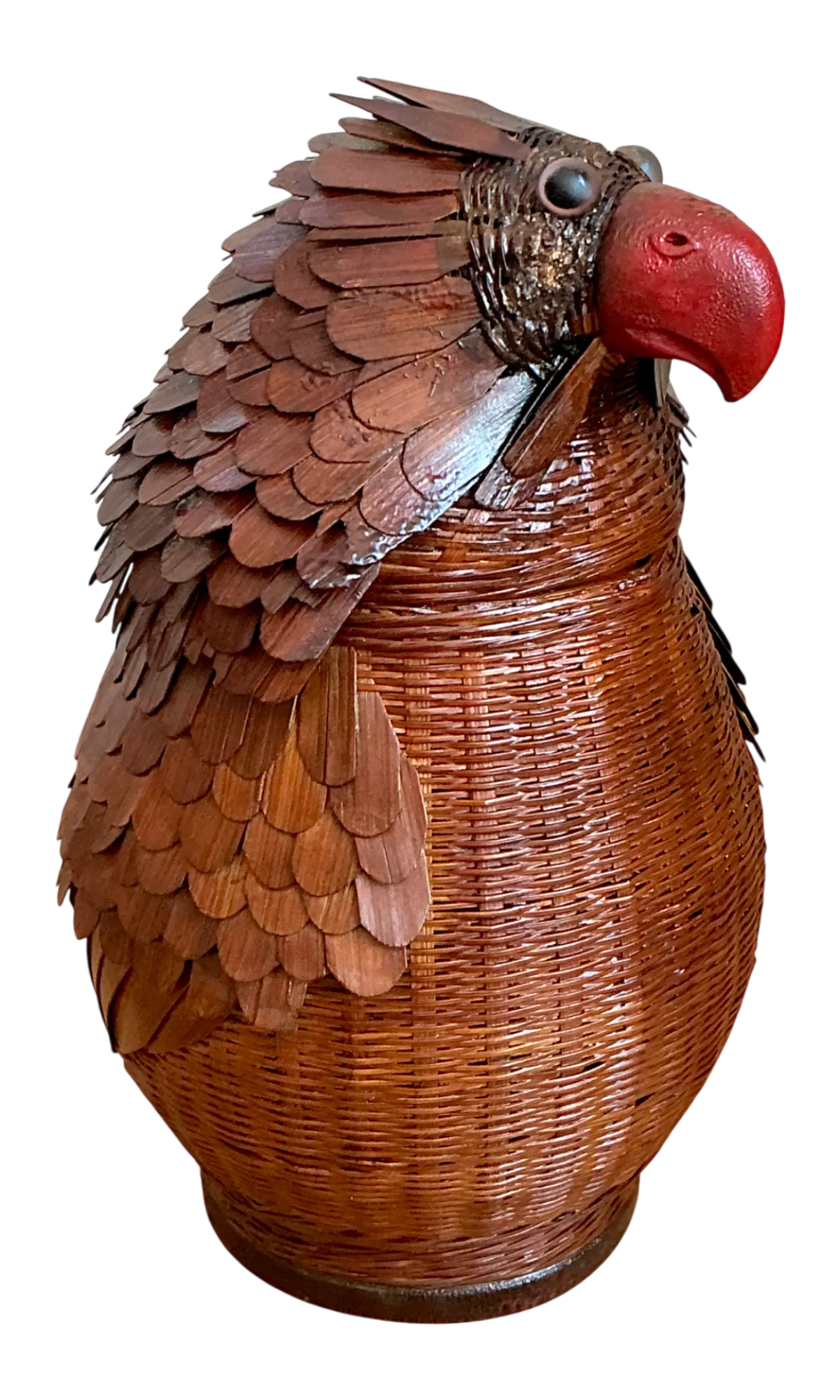 Vintage Shanghai Weave Parrot Basket - Detail view