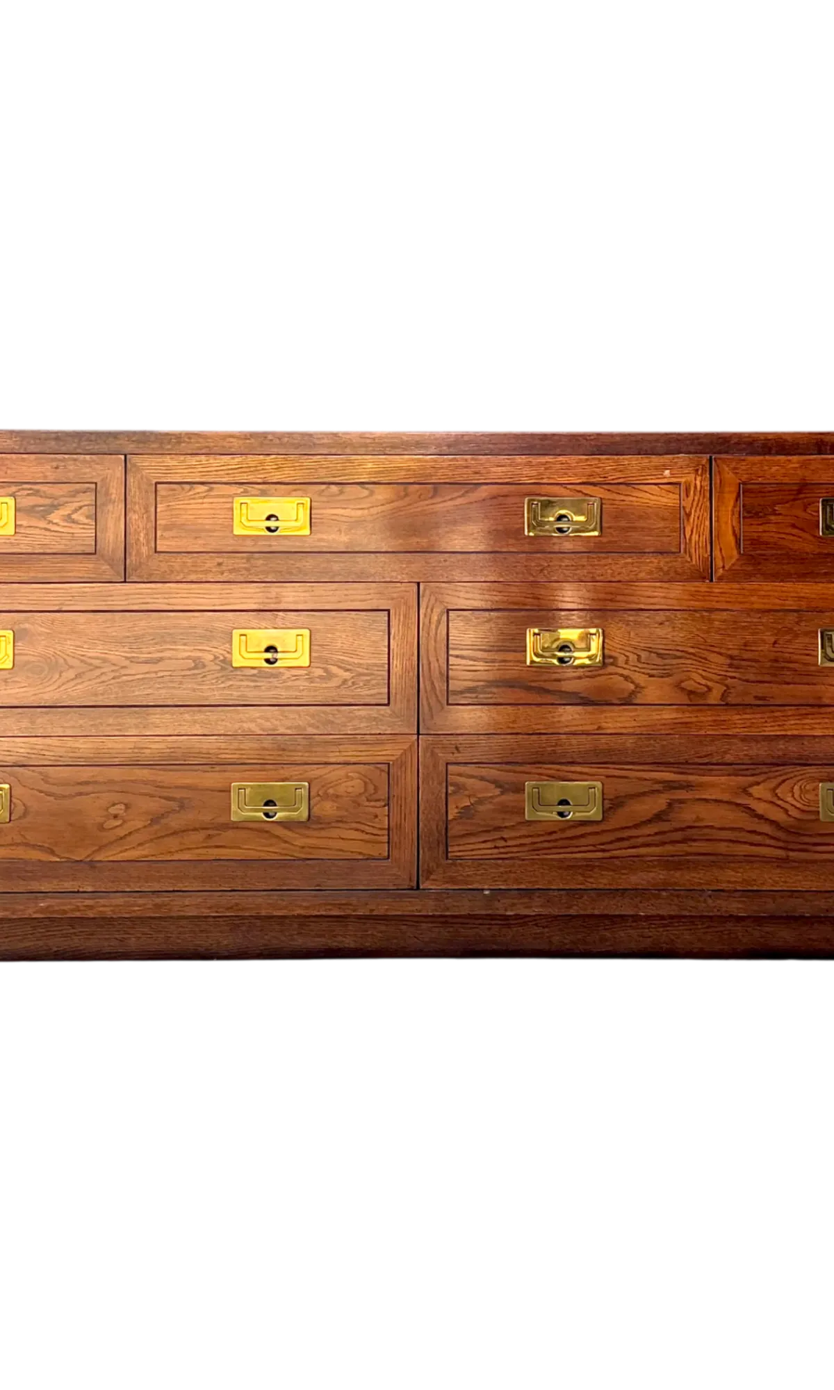 Vintage Henredon Campaign Dresser - Detail view