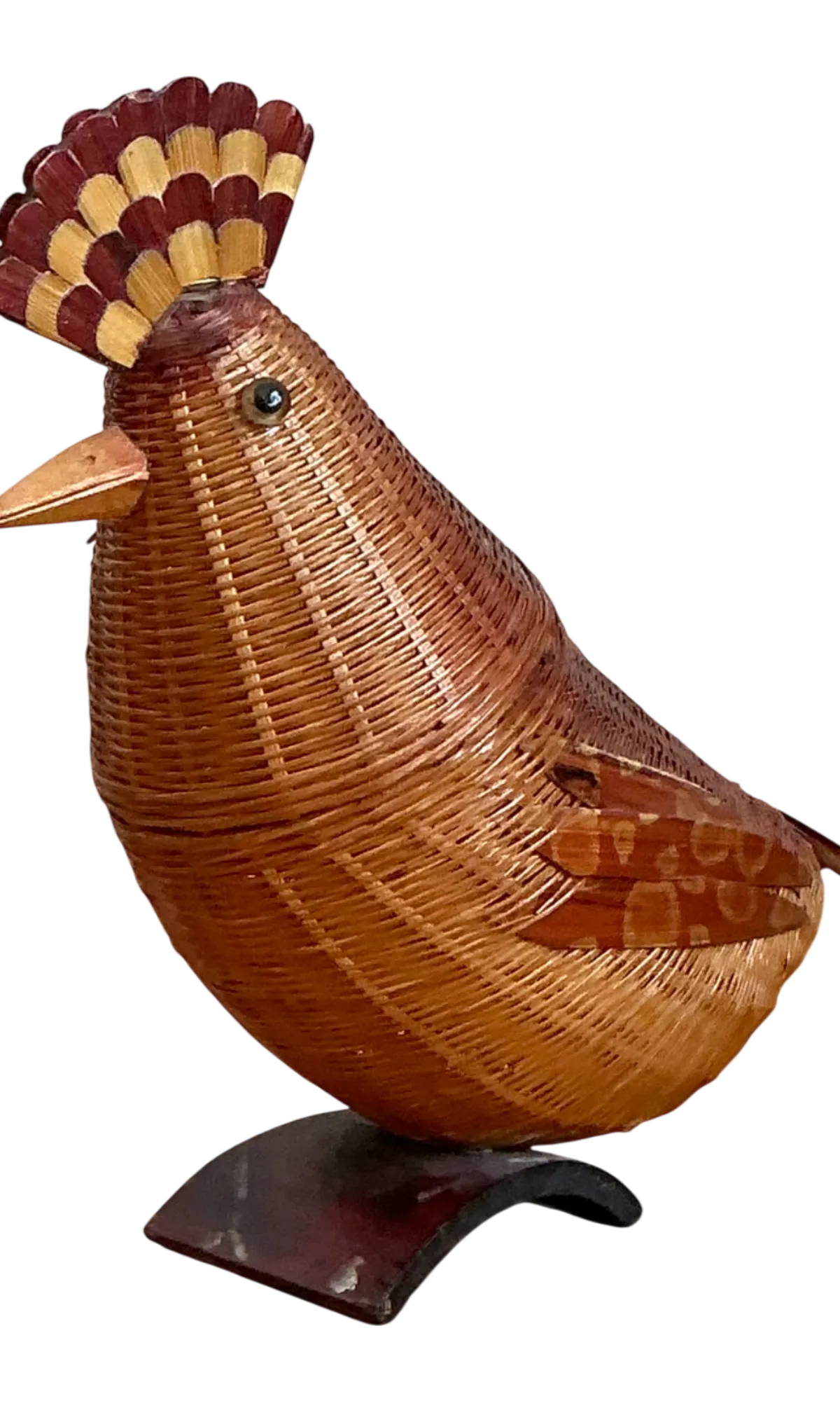Vintage Shanghai Weave Rattan Pheasant - Detail view