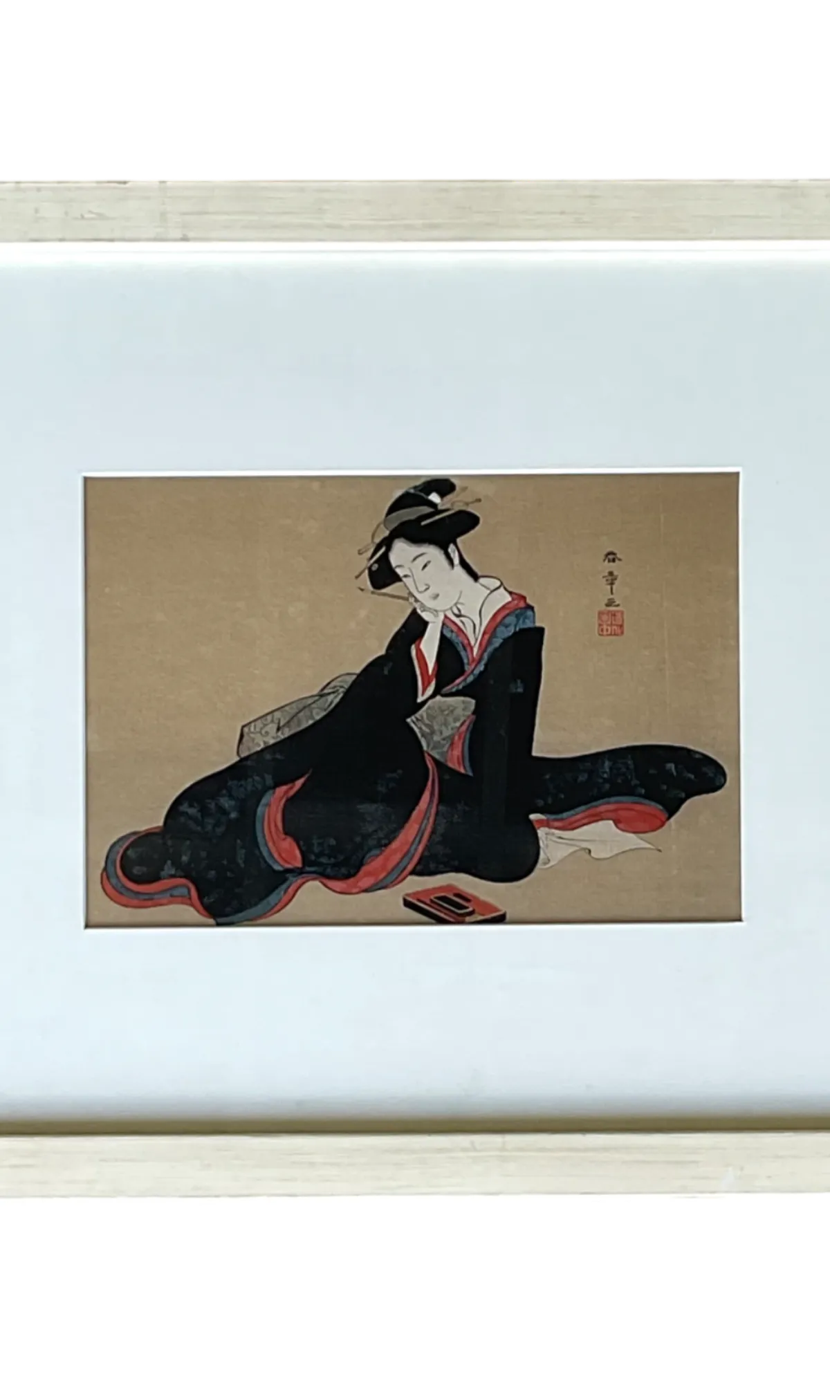 Vintage Japanese Woodblock Print - Detail view