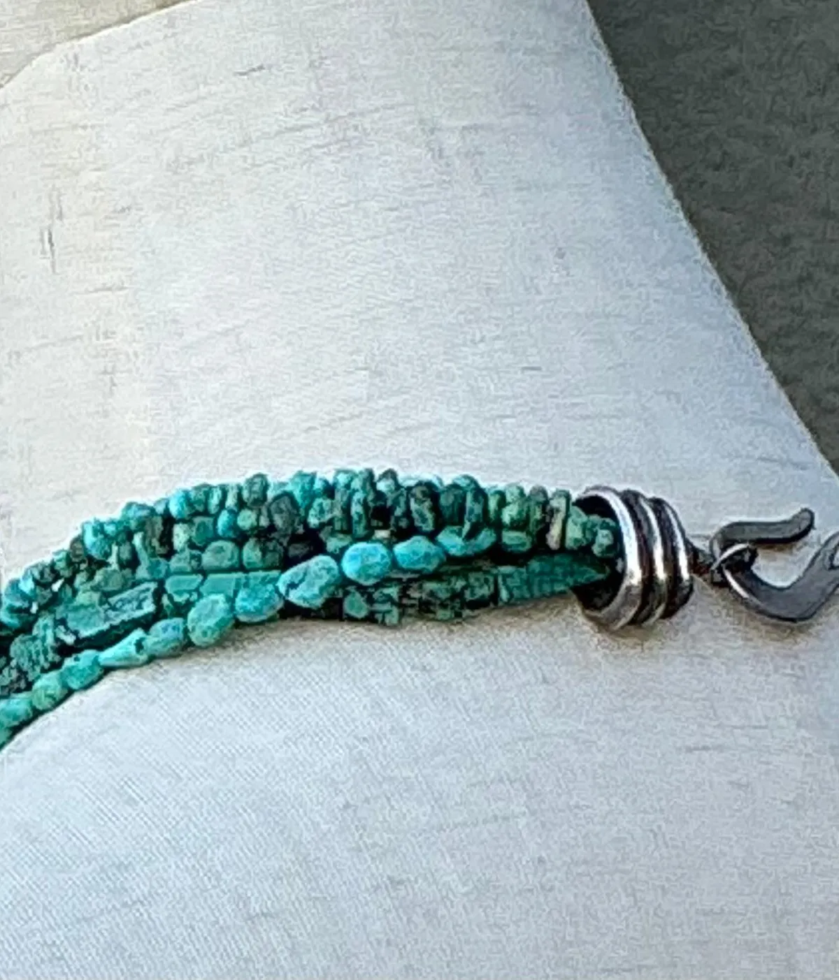 Vintage Turquoise Beaded Multi-Strand Necklace - Bottom view