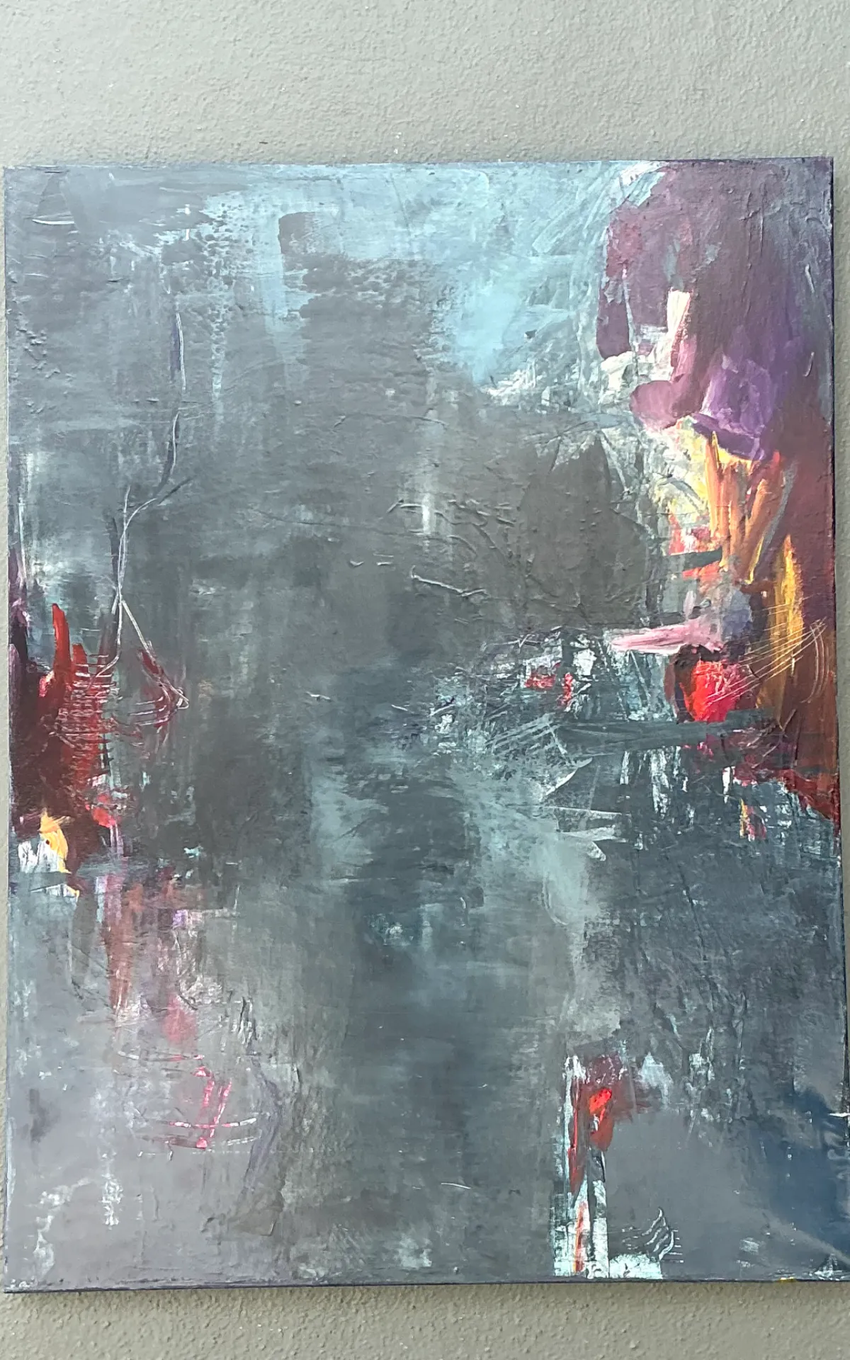 Vintage Abstract Expressionist Oil Painting