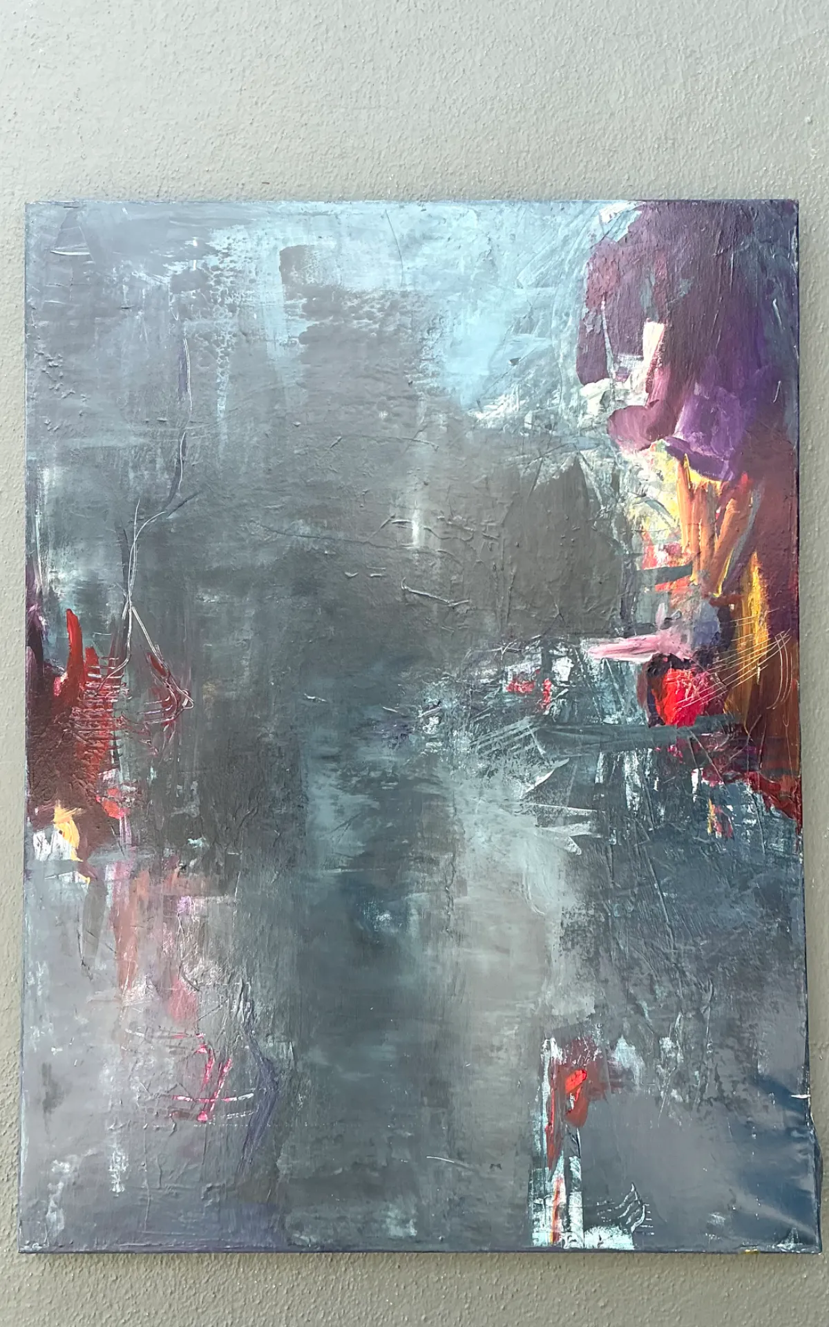 Vintage Abstract Expressionist Oil Painting - Interior view