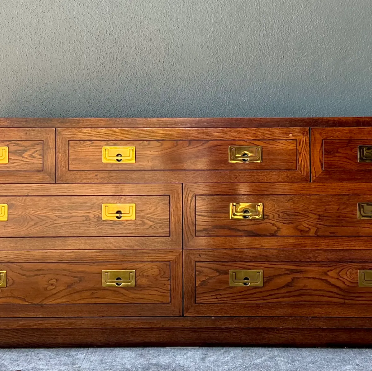 Vintage Henredon Campaign Dresser - Angle view