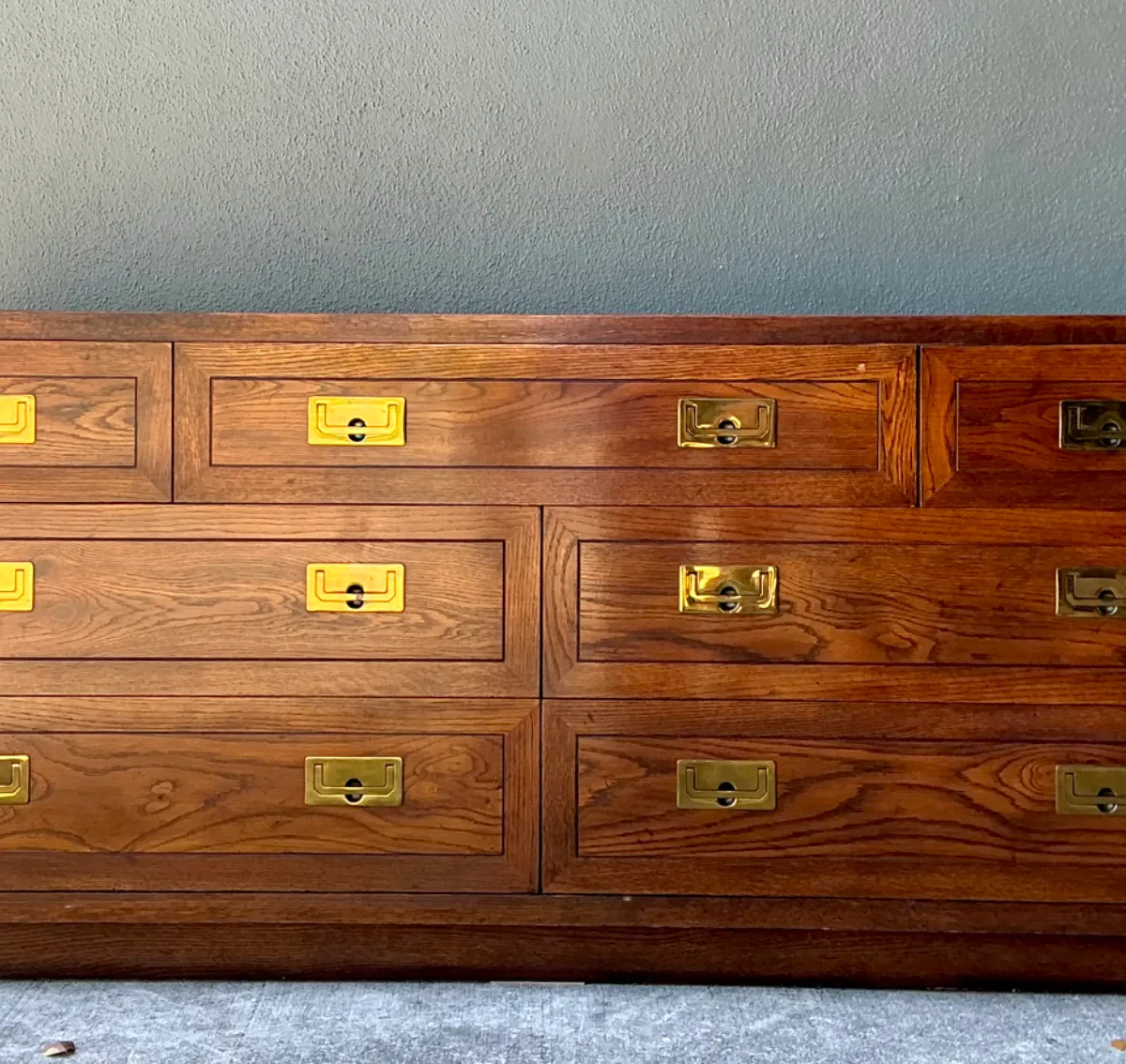 Vintage Henredon Campaign Dresser - Side view