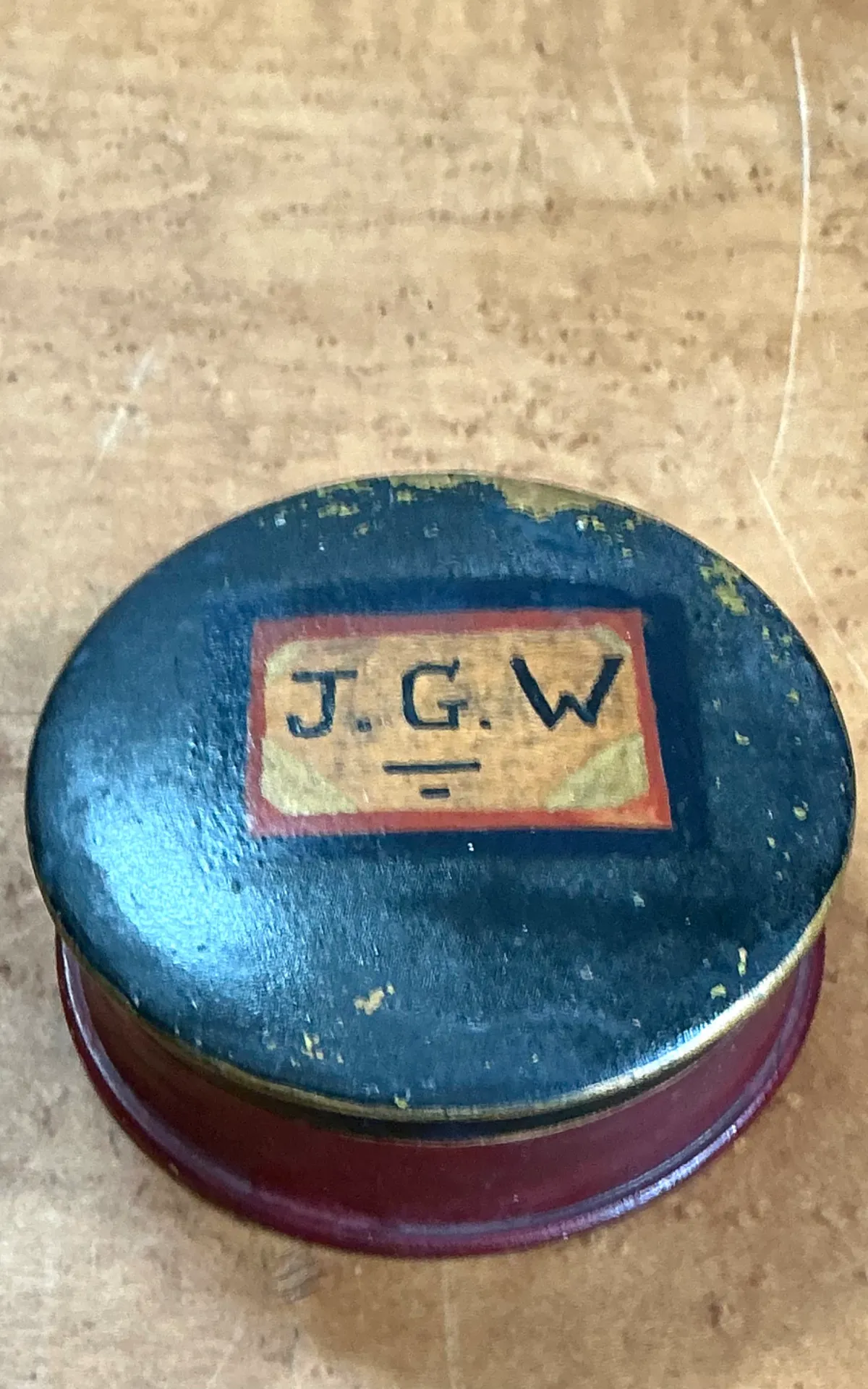 Vintage J.G.W. Painted Trinket Box