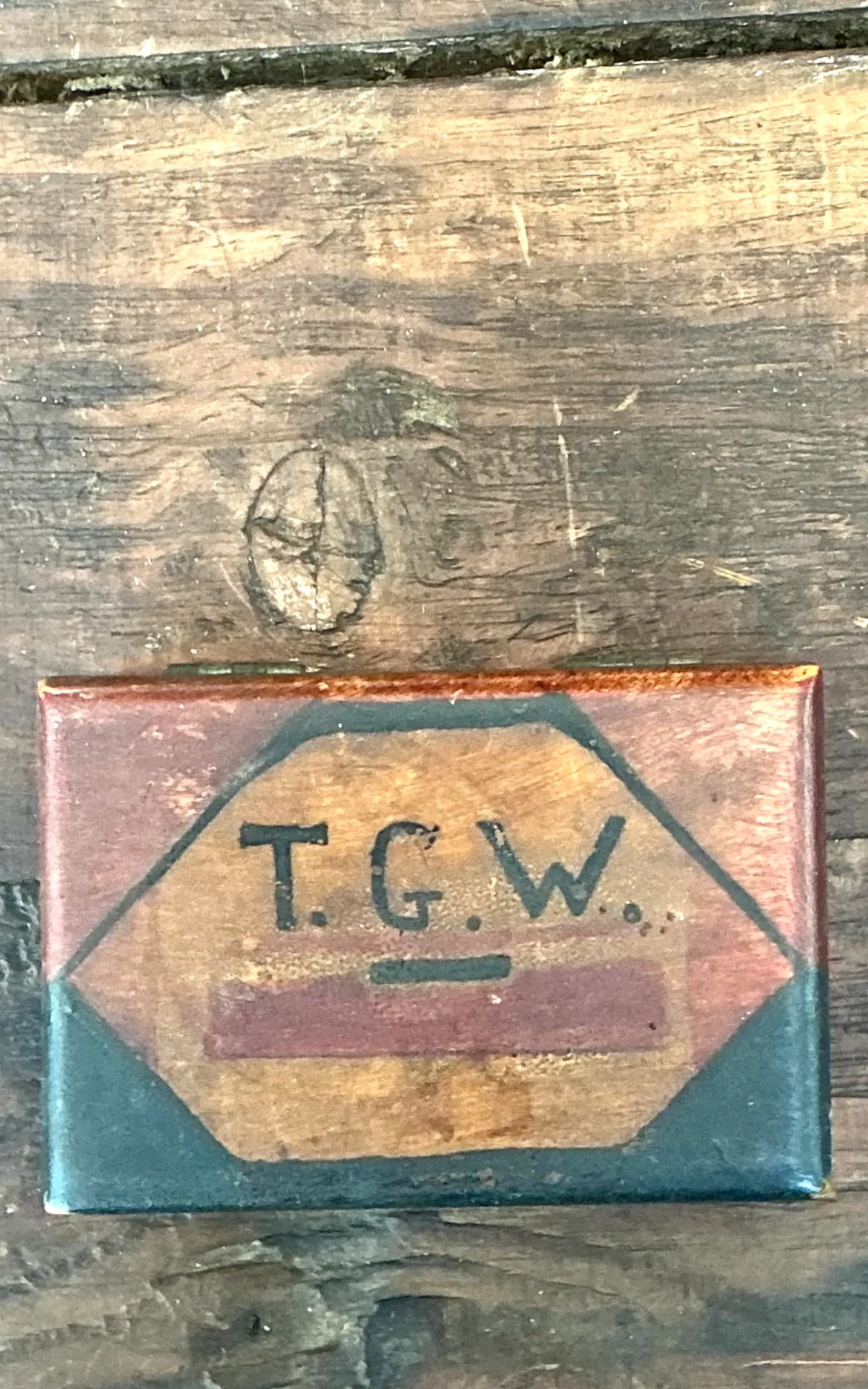 Vintage T.G.W. Wooden Trinket Box