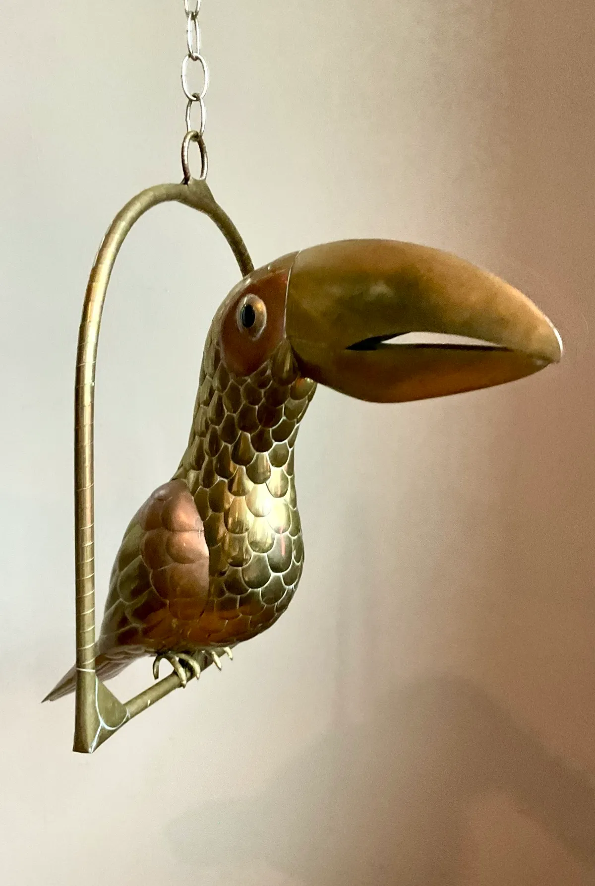 Vintage Metal Toucan Sculpture After Sergio Bustamante - Bottom view