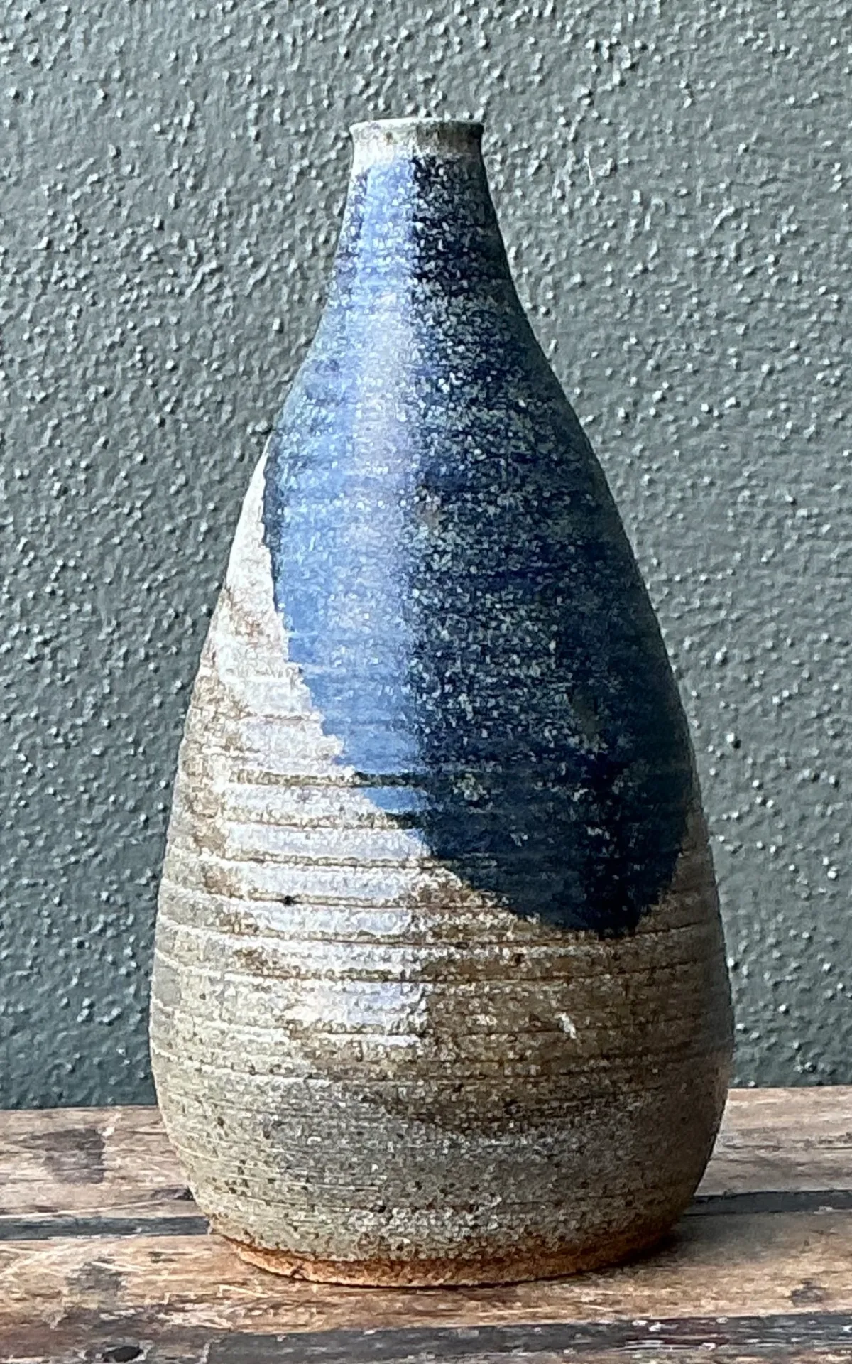 Vintage Abstract Ceramic Vase - Side view
