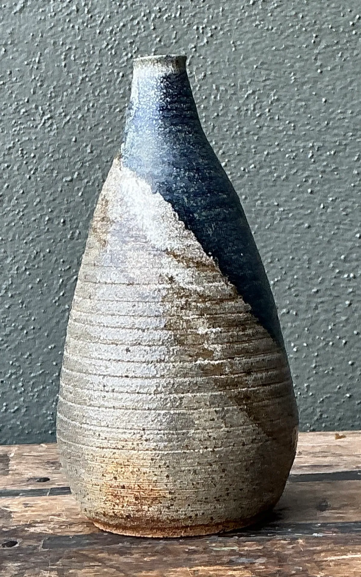 Vintage Abstract Ceramic Vase - Angle view