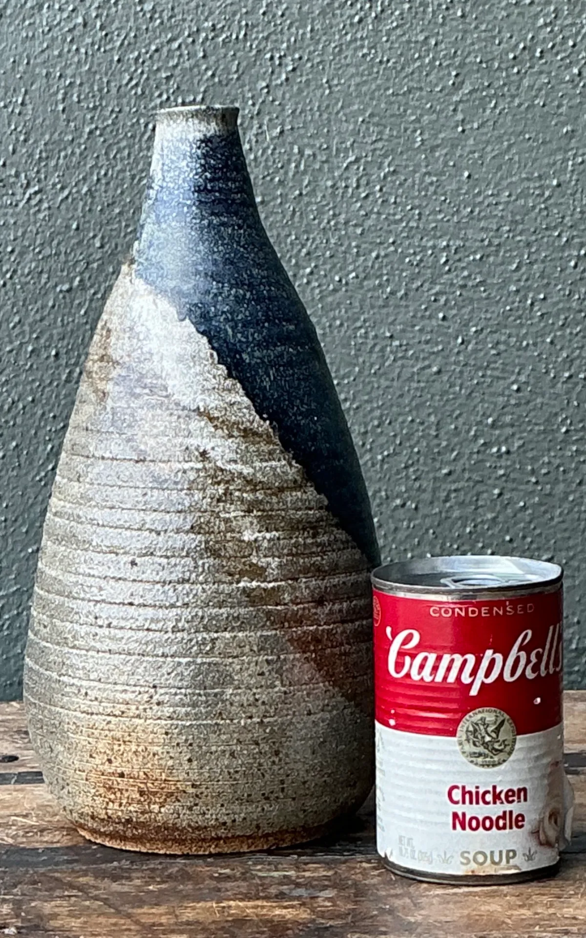 Vintage Abstract Ceramic Vase - Close-up view