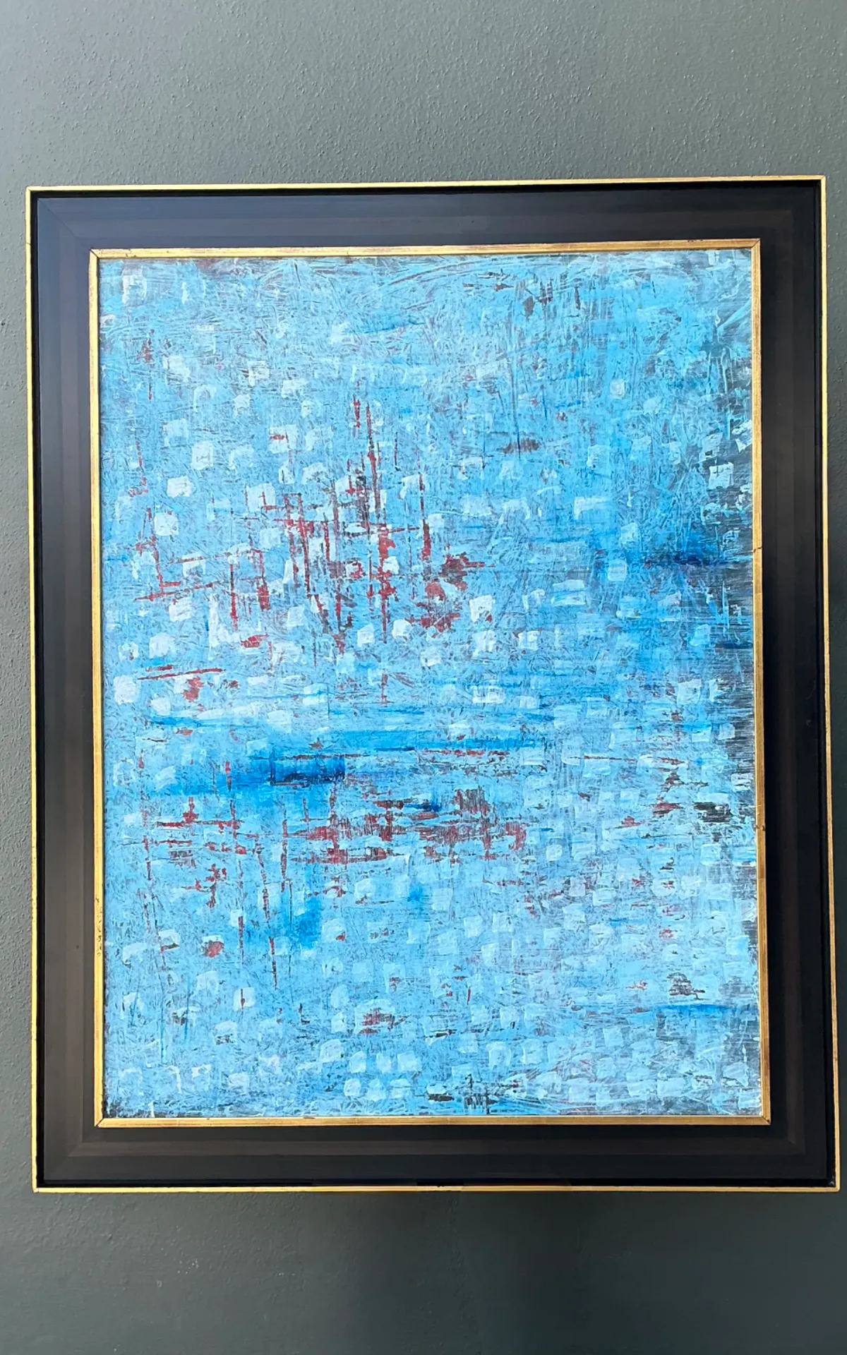 Vintage Abstract Expressionist Oil Painting - Bottom view
