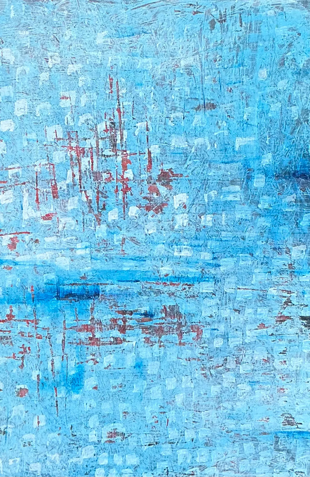 Vintage Abstract Expressionist Oil Painting - Interior view
