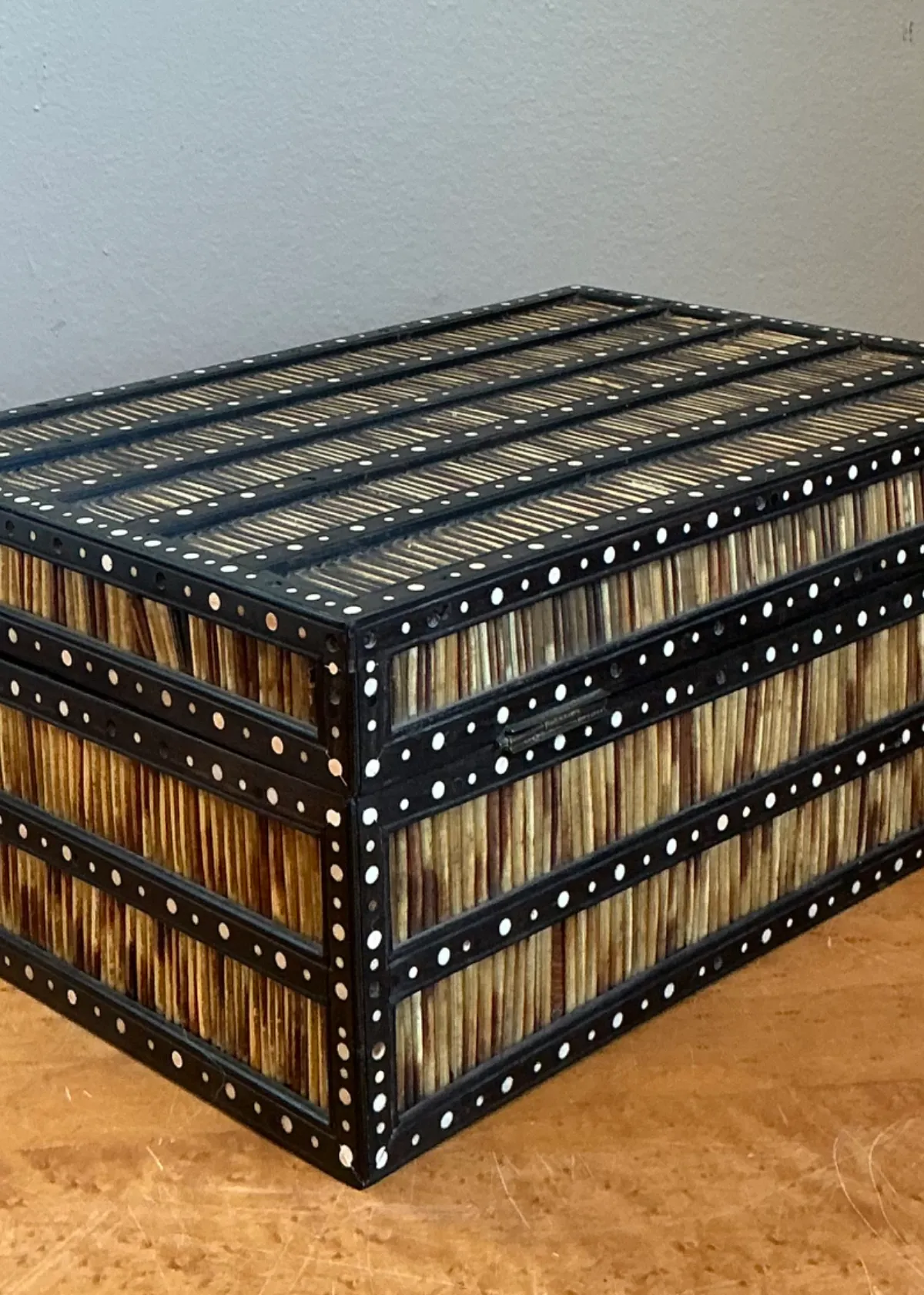 Vintage Quill and Inlay Box - Side view