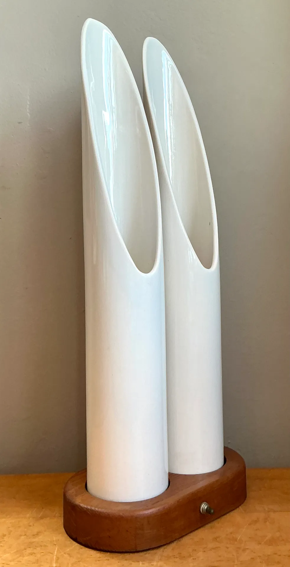 Vintage Modernist Ceramic Tube Lamp
