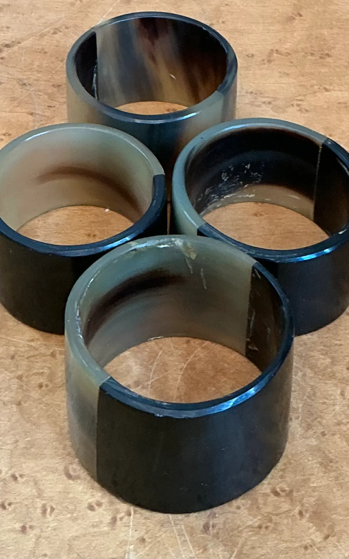 Vintage Tortoiseshell Style Resin Napkin Rings