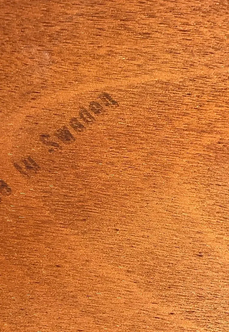 Vintage MCM Swedish Yngve Ekstrom Teak Surfboard Coffee Table - Bottom view