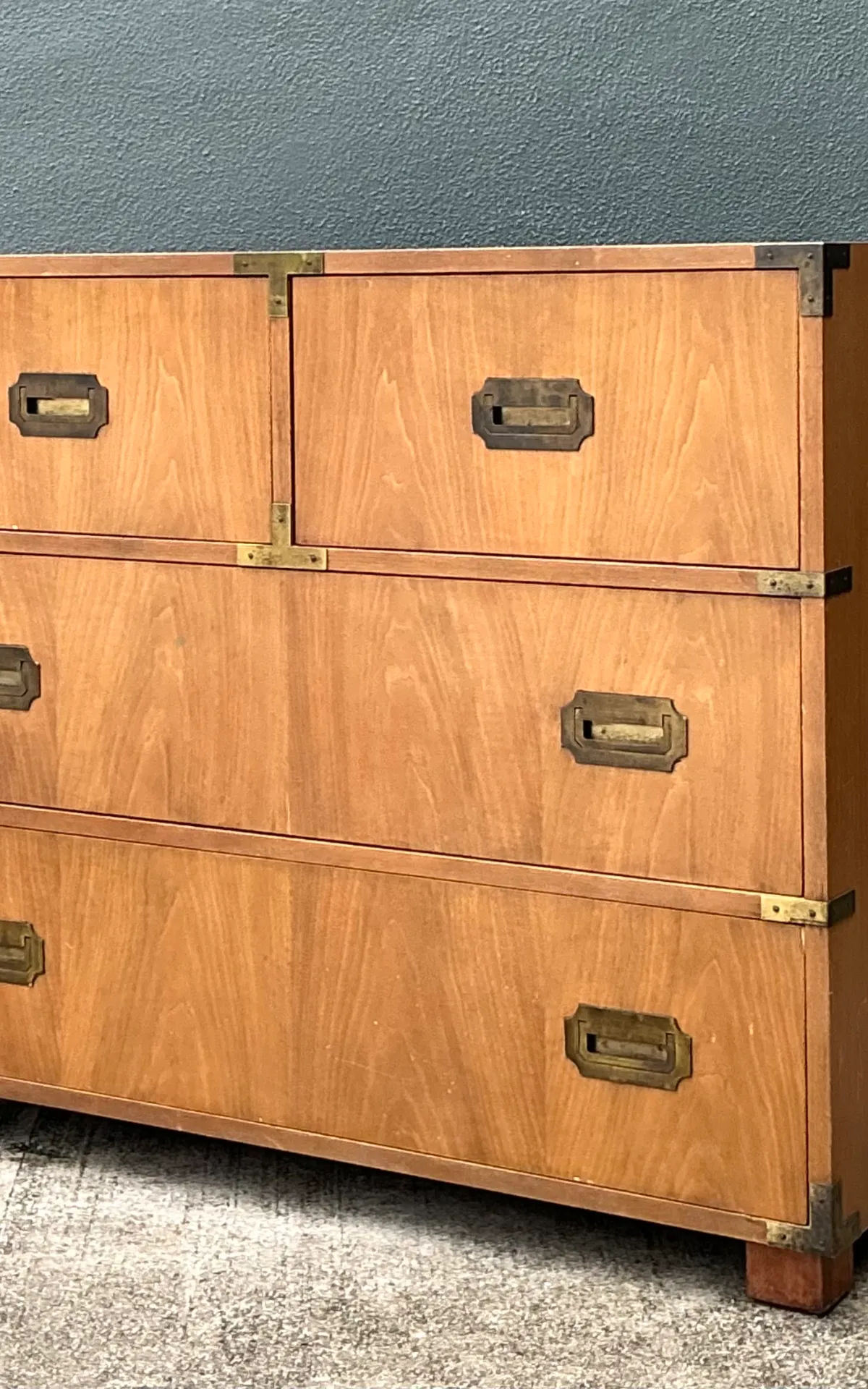 Vintage Baker Wood and Metal Campaign Chest