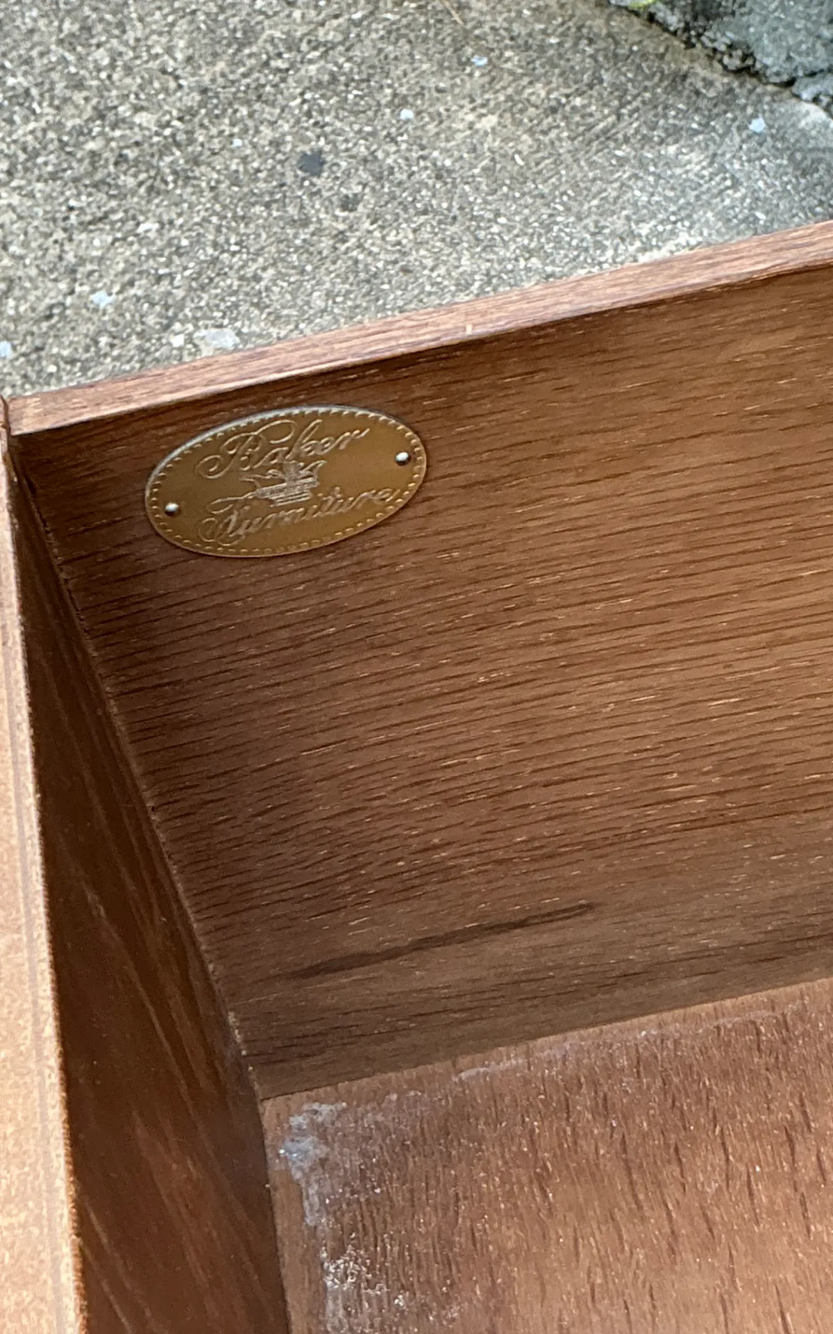 Vintage Baker Wood and Metal Campaign Chest - Back view