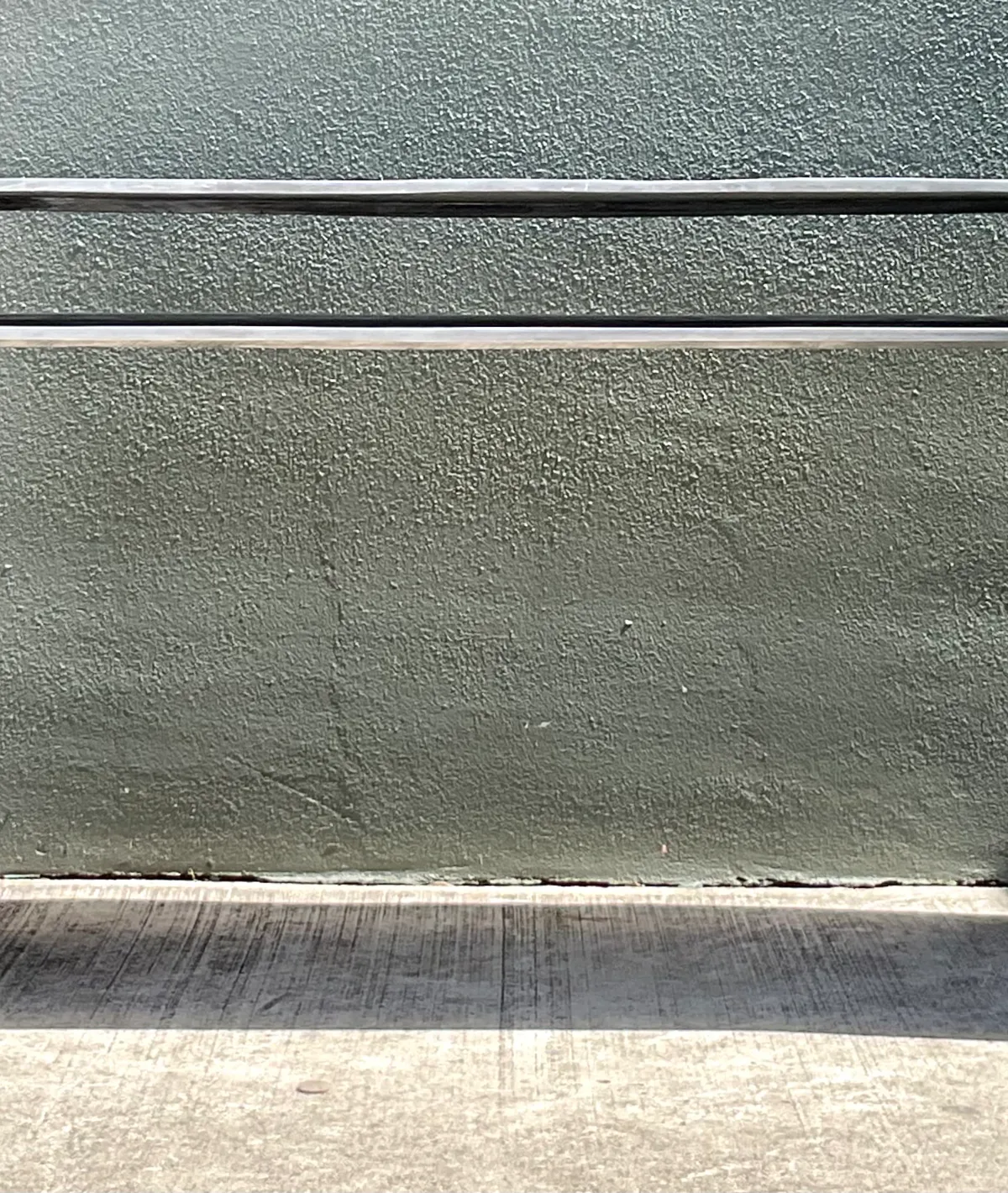 Vintage Wood Grain Metal Console Table - Interior view