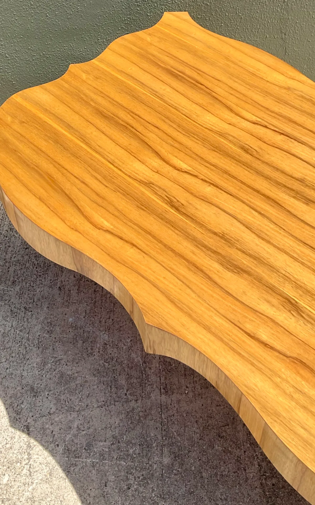 Vintage Keno Bros For Theodore Alexander Scalloped Edge Coffee Table