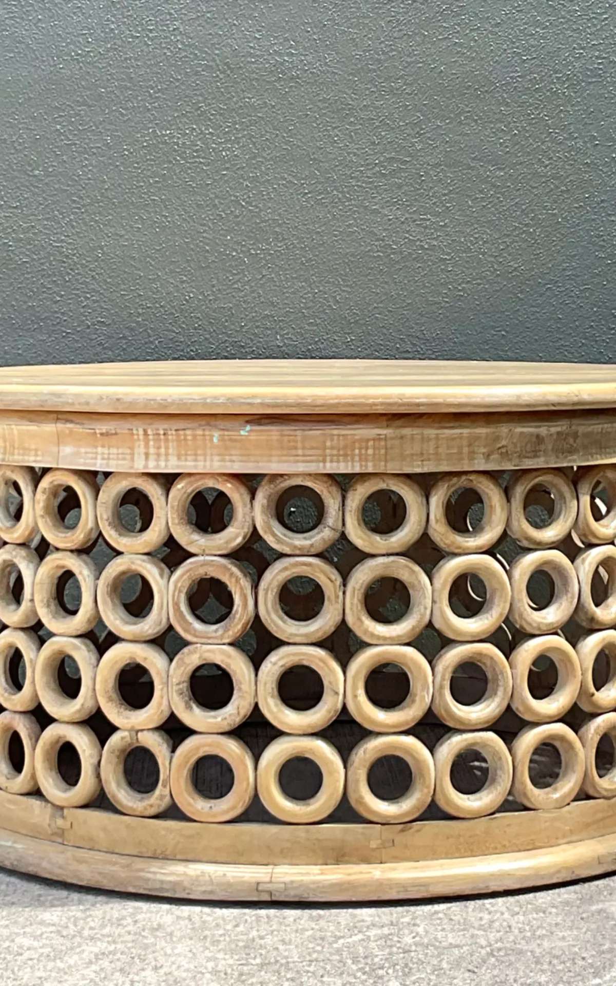 Vintage Wooden Openwork Coffee Table