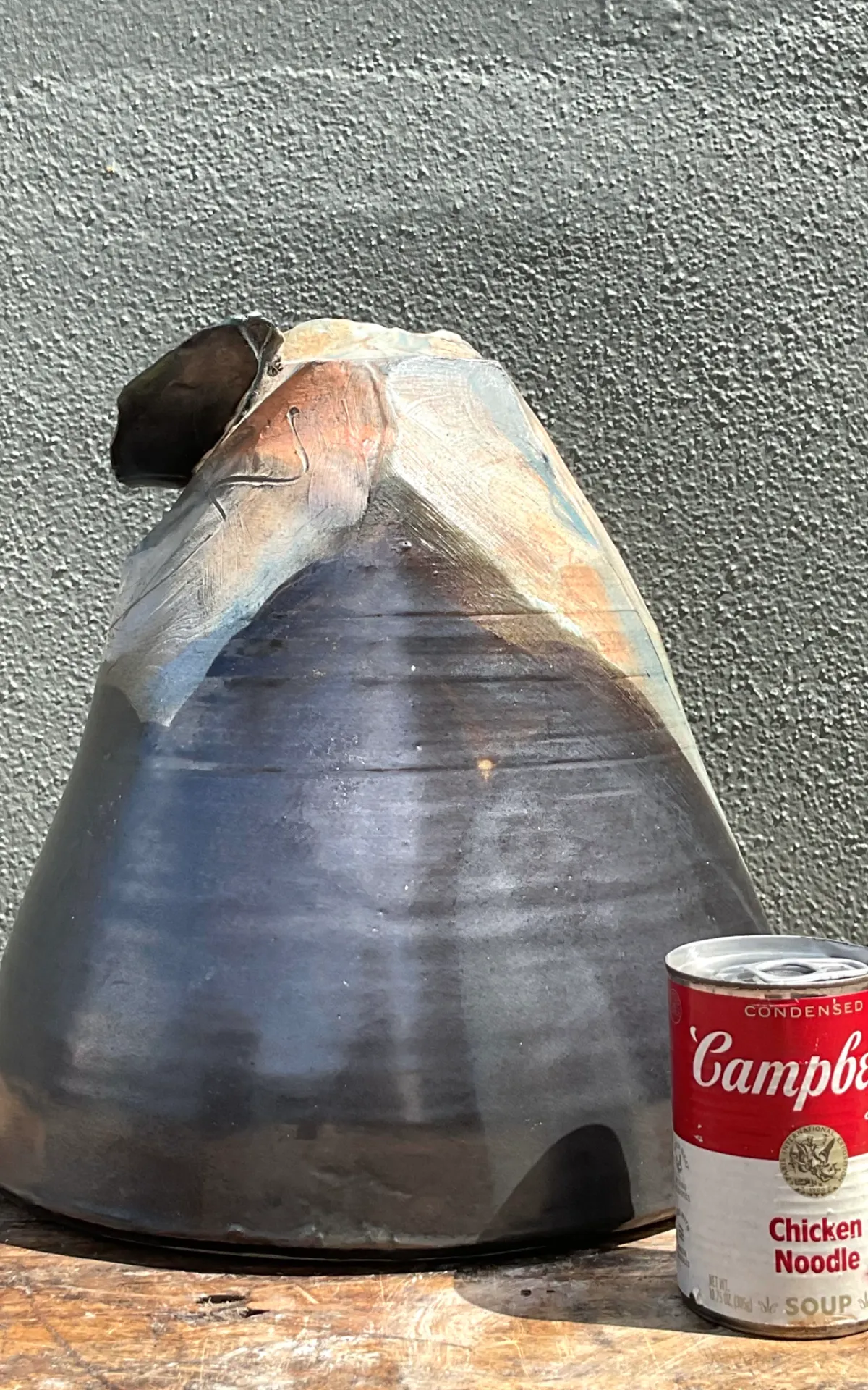 Vintage Abstract Ceramic Vase - Side view