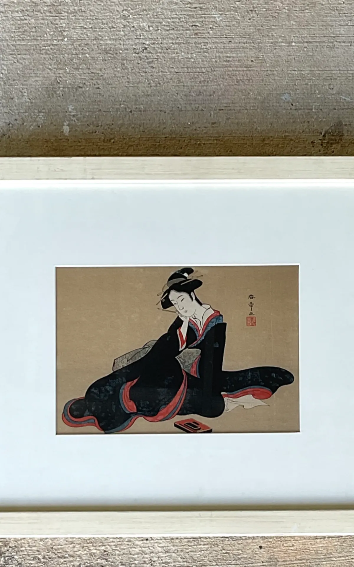 Vintage Japanese Woodblock Print - Top view