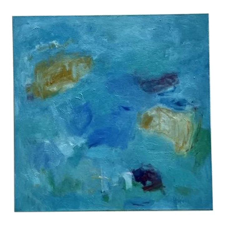 Vintage Boho Original Abstract Oil Painting on Canvas