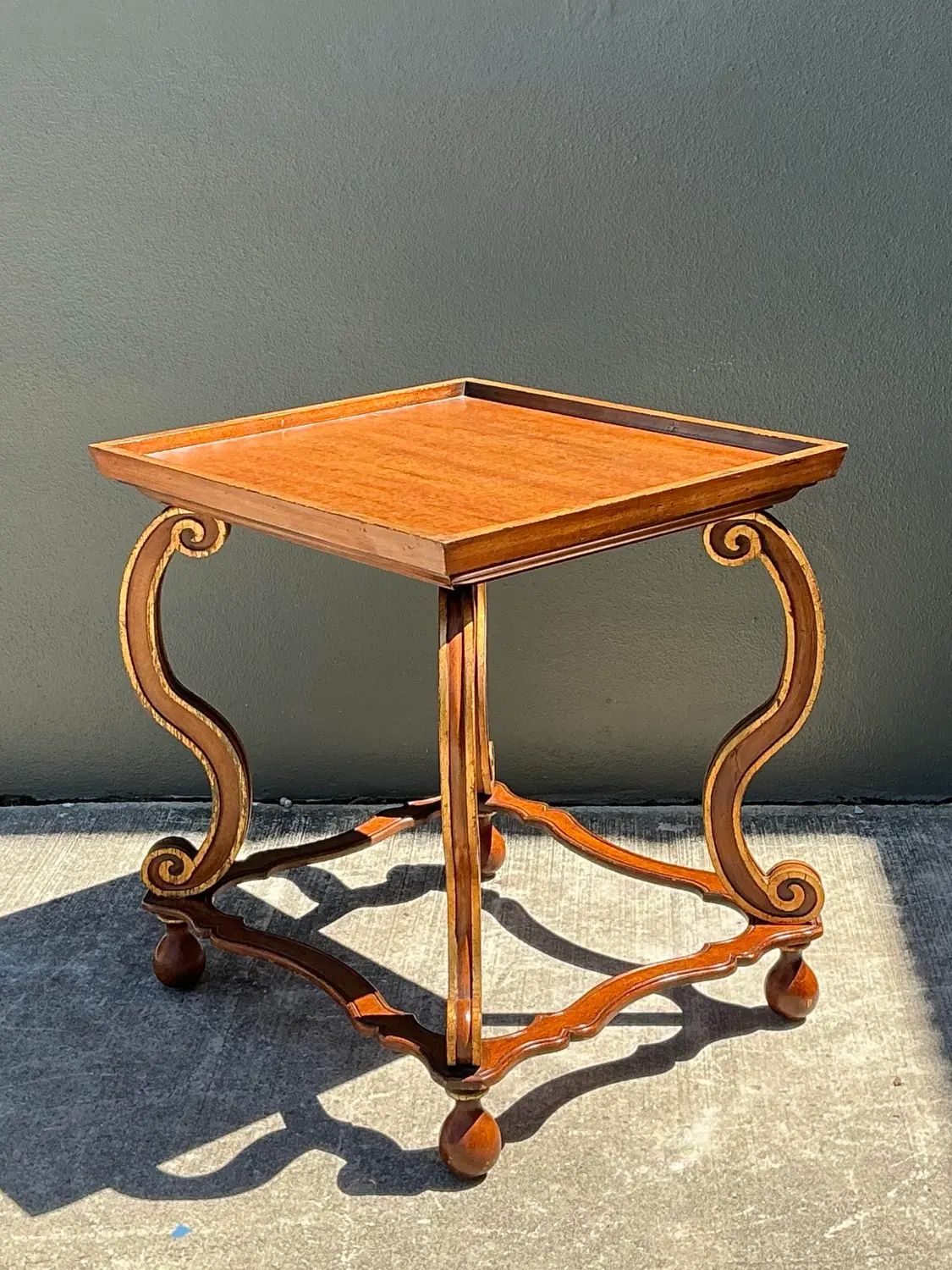Vintage Gilt Tipped Side Table | Show Pony Palm Beach