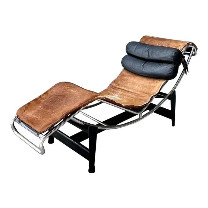 Vintage Lc2 Chaise Lounge After Corbusier
